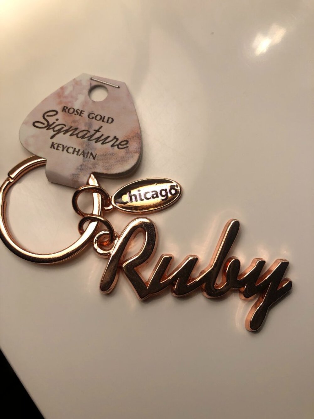 Ruby Name Necklace & Keychain Set